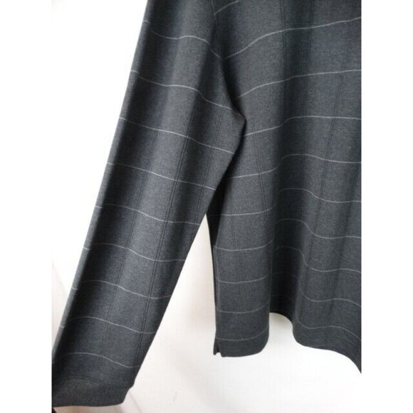 Van Heusen Men's Polo Golf Shirt Size XXL Gray Plaid Long Sleeve Collared Top - Picture 5 of 9